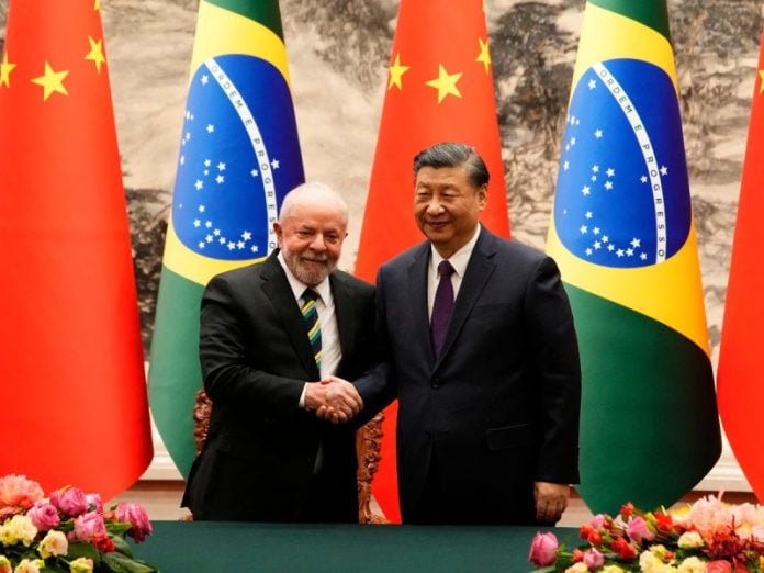 Xi Jinping y Lula da Silva