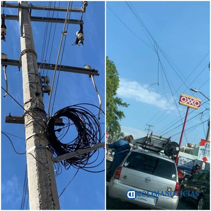 cableado en calles de colima