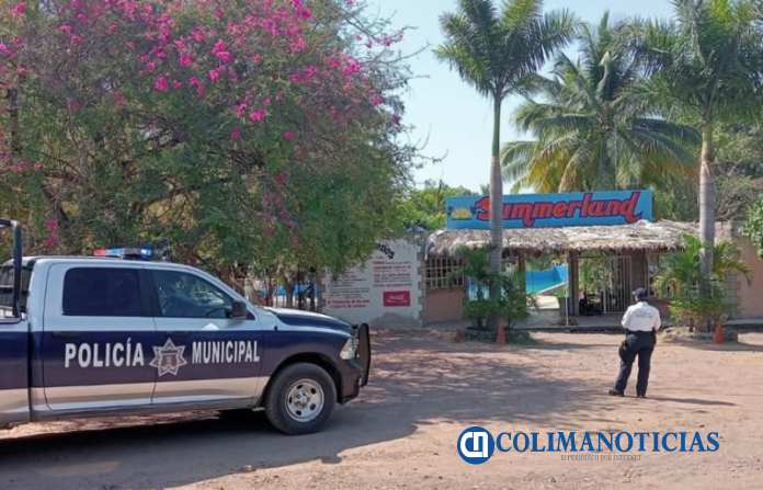 policía municipal Colima - balneario