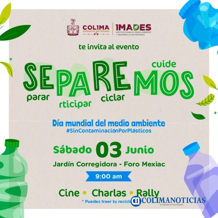 Gobierno de Colima invita a Separemos por el Día Mundial del Medio Ambiente