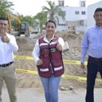 Griselda Martínez dio inicio a los trabajos de pavimentación de la calle Octavio Paz