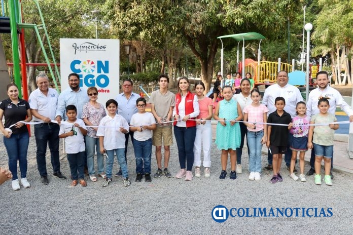 Margarita Moreno renueva el área de juegos del Parque Hidalgo