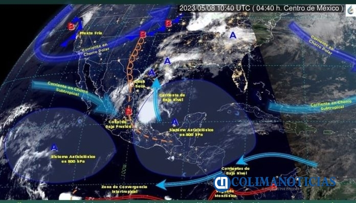 Pronostican temperaturas de 40 a 45°C y probables lluvias aisladas hoy en Colima