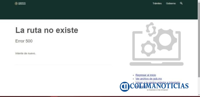 Usuarios reportan caída de páginas de internet del Gobierno Federal