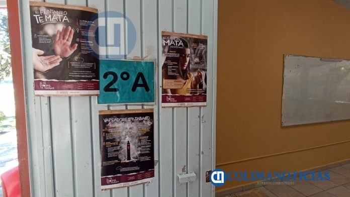 campaña 'Si te drogas, te dañas' aula escuela