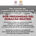 Debido a los efectos que se pronostican del meteoro, quedará suspendido el servicio de transporte público urbano a partir de las 6 de la tarde.