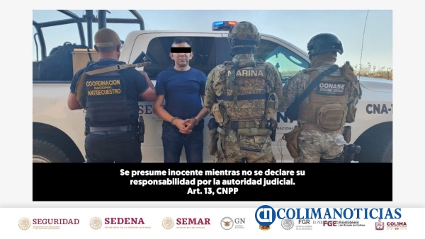 Fuerzas estatales y federales logran captura de presunto jefe de CJNG en 3 municipios de Colima