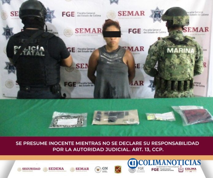 Patrullaje preventivo permite a la Policía Estatal de Colima detener una persona con arma de fuego y dosis de droga