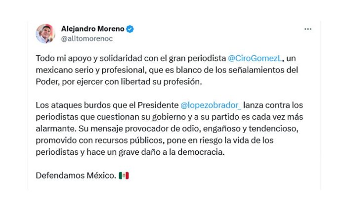 Ataques del Ejecutivo ponen en riesgo la vida de los periodistas y dañan la democracia Alejandro Moreno