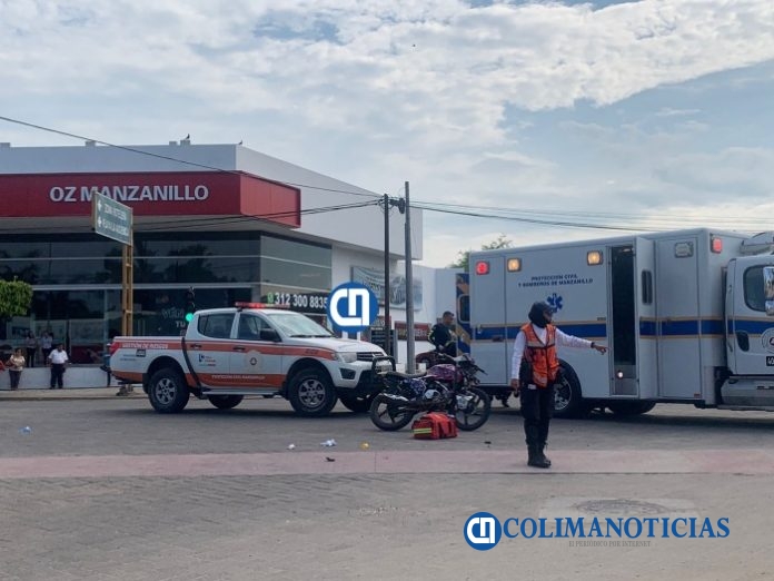 Dos motociclistas lesionados en accidente por el boulevard Miguel de la Madrid