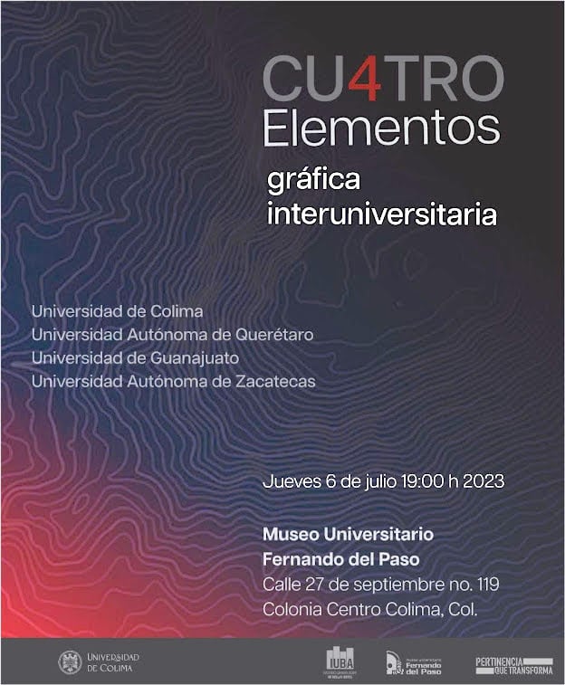 Inaugurarán “Cuatro elementos”, muestra gráfica en el Del Paso (NO ES PUBLICIDAD)