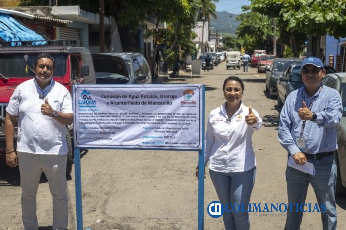 Griselda Martínez arranca obra para sustituir redes de drenaje y agua potable en Salagua 3