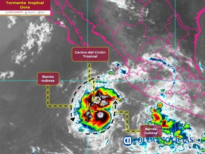 Se aleja la Tormenta Tropical ‘Dora’ de costas colimenses, pero llega ‘Eugene’