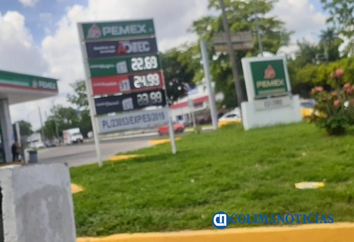 Supera los 22 pesos el litro de gasolina en Colima