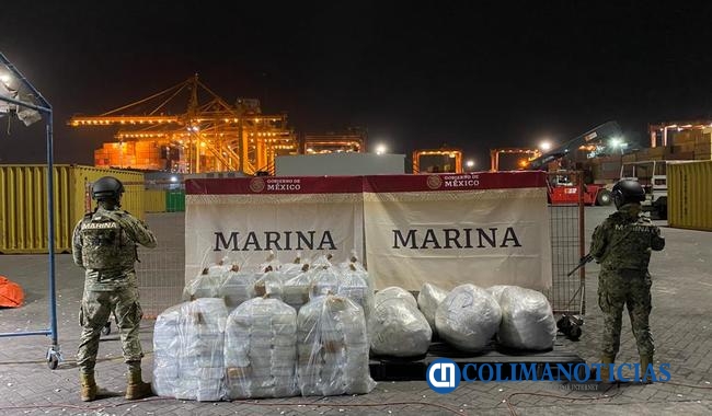 Decomiso la Semar en Manzanillo 787 kilogramos presunta metanfetamina