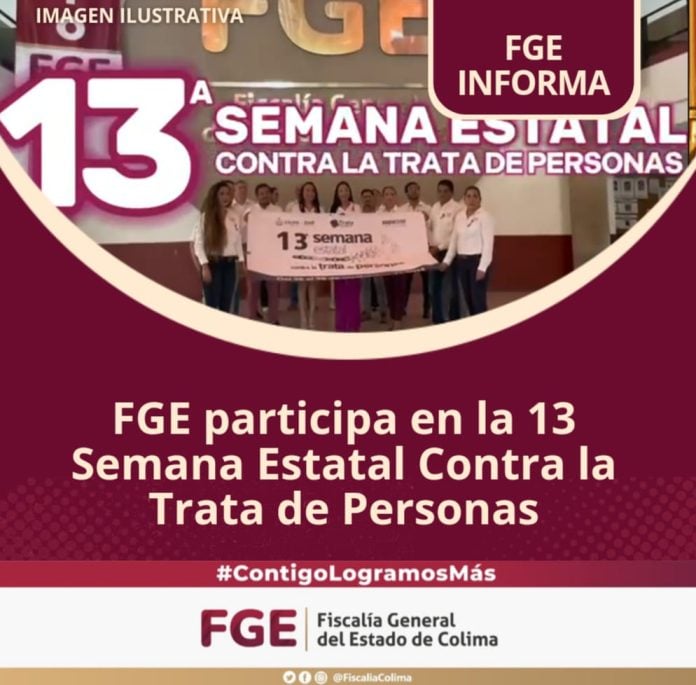 FGE participa en la 13 Semana Estatal Contra la Trata de Personas