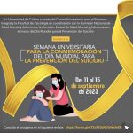 Invitan a las actividades del CUAP, por Día mundial para la prevención del suicidio