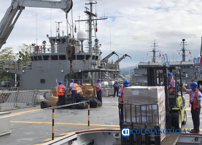 Zarpan de Manzanillo Buques de la Semar llevando apoyo a Guerrero