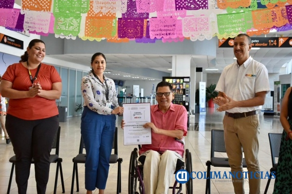 Aeropuerto Internacional de Manzanillo-Costalegre recibe sello Turismo Incluyente