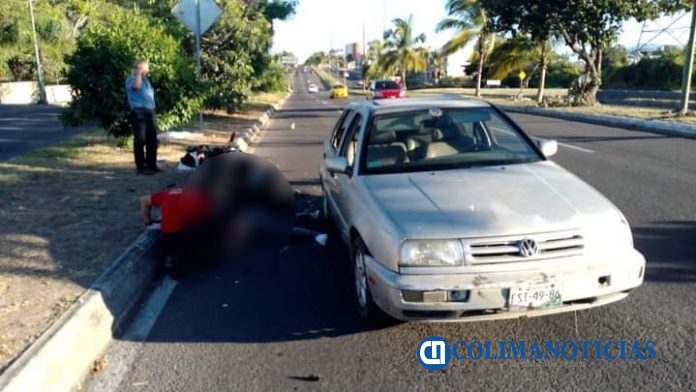 mototciclista muere al chocar