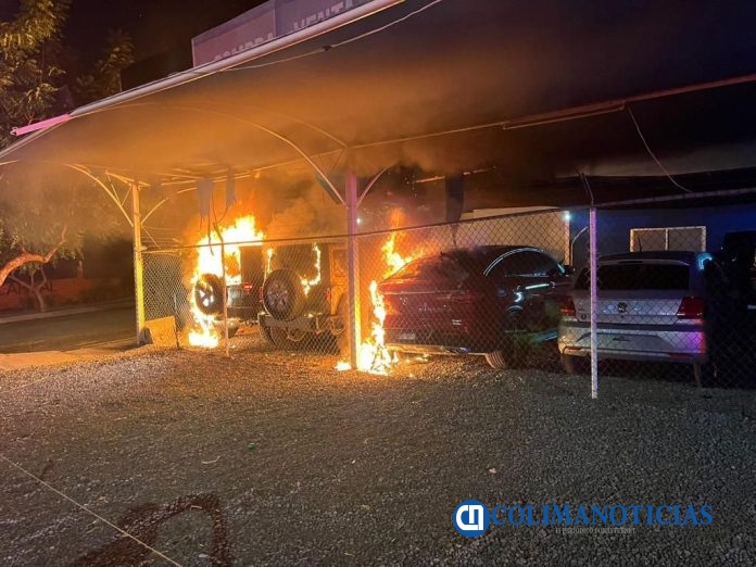 queman lote de autos 1