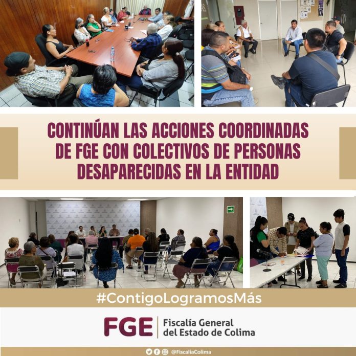 Acciones coordinadas de FGE con colectivos de personas desaparecidas en la entidad