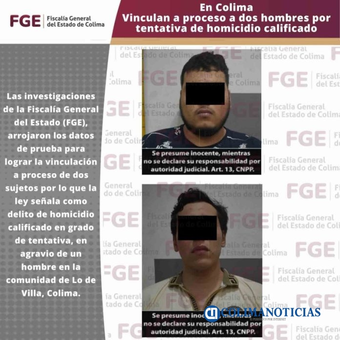 Vinculan a proceso a dos hombres por tentativa de homicidio calificado