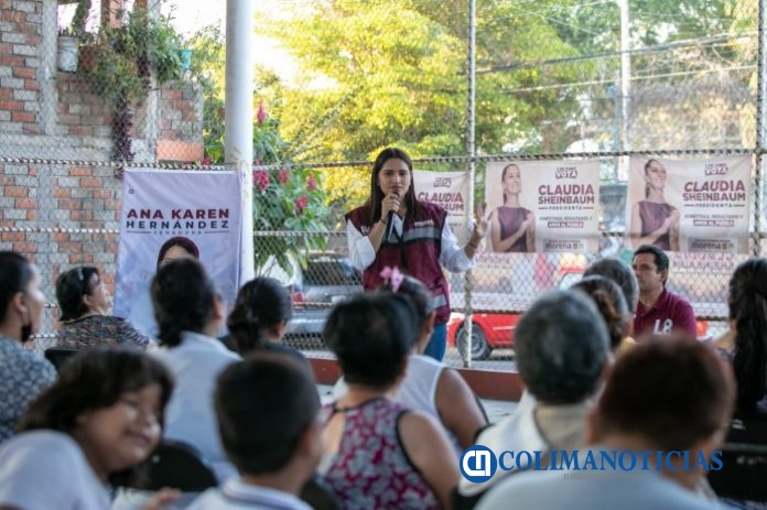 Comparte Viridiana Valencia con habitantes de la Colonia Las Amarillas el gran proyecto de la Dra. Claudia Sheinbaum