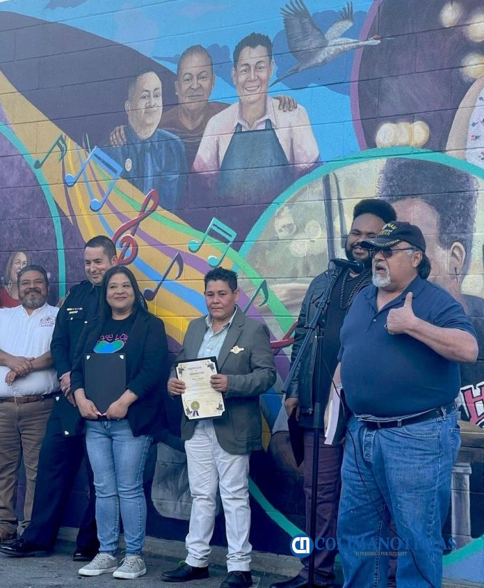Colocan a distinguida mujer tecomense en un mural de Lodi California