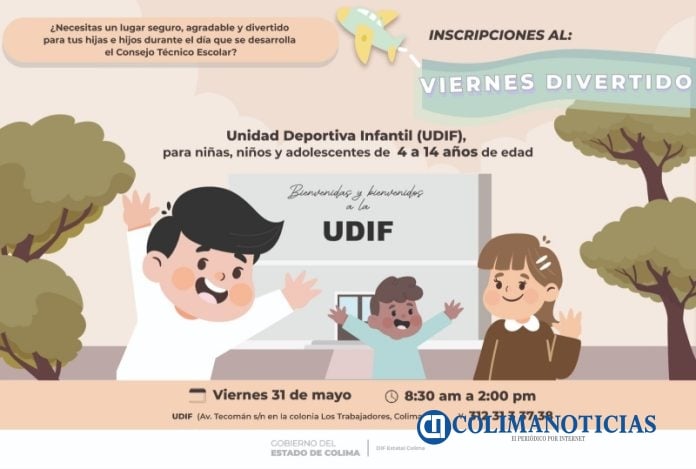 DIF Colima invita al 'Viernes Divertido' que se realiza esta semana en la UDIF