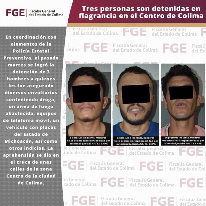 FLAGRANCIA EN CENTRO DE COLIMA DETENIDOS