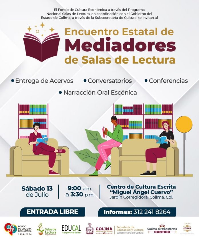 Cultura Colima invita al Encuentro Estatal de Mediadores de Salas de Lectura 3