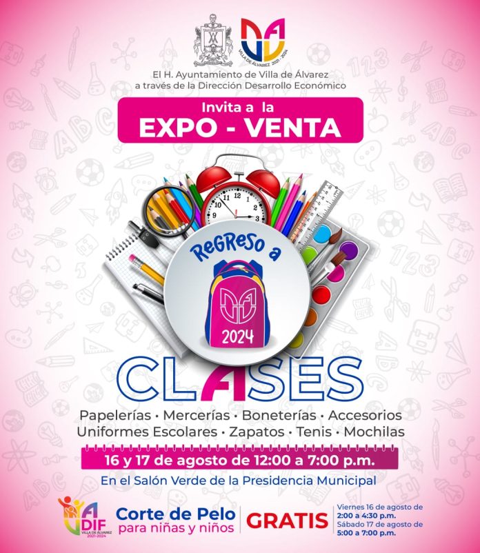 El 16 y 17 de agosto, Expo-Venta de Regreso a Clases, en La Villa