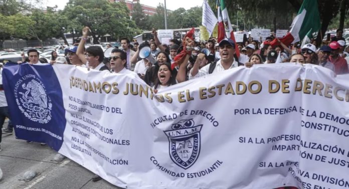 Marcha contra Reforma Judicial-UNAM