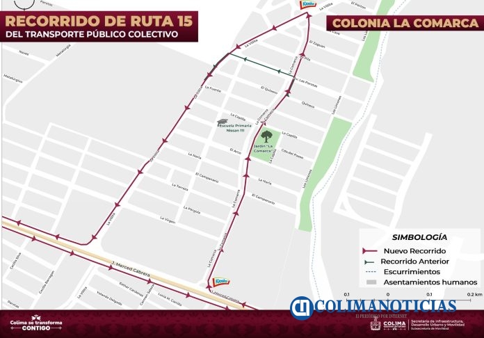 Subsemov Colima modifica trayecto de ruta 15 para atender a habitantes de ‘La Comarca’