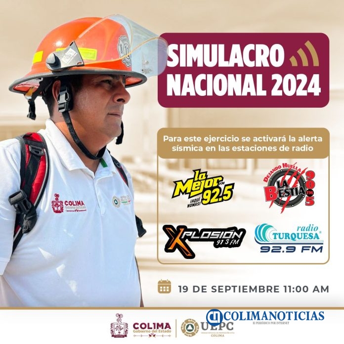 UEPC Colima reitera la importancia de participar en el Simulacro Nacional, el 19S