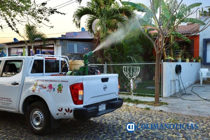 Este lunes y martes, Salud Colima fumiga en casi cien colonias y localidades de 5 municipios