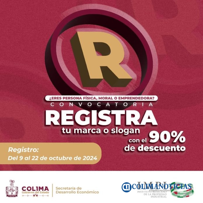 Sedeco Colima lanza convocatoria para registro de marcas, con 90% de descuento