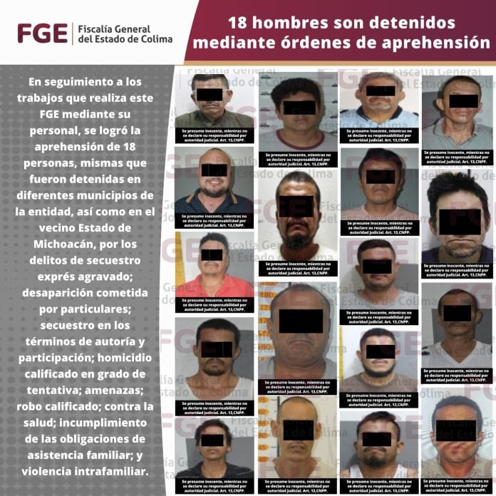 FGE-18PERSONAS DETENIDAS