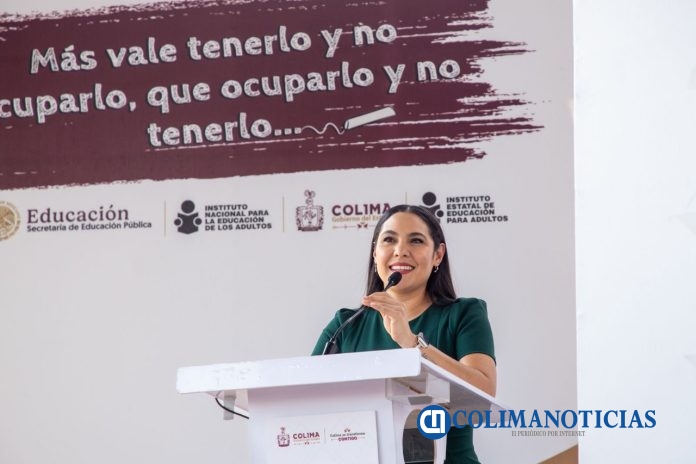 Gobernadora y titulares del INEA e IEEA arrancan Campaña Estatal de Alfabetización, en Manzanillo