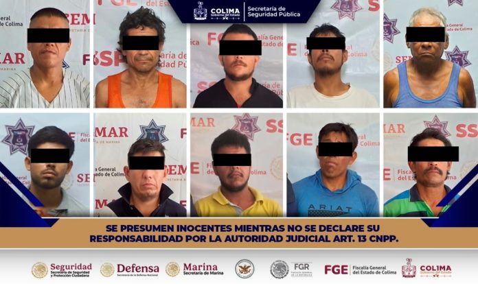 SSP DETIENEN 10 PERSONAS DELITOS CONTRA LA SALUD