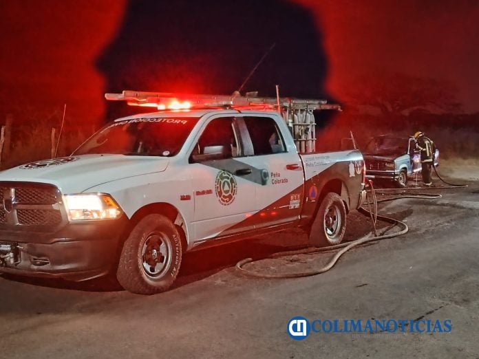 incendio de camioneta