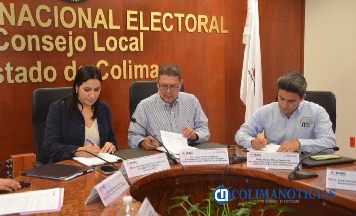 IEE Colima e INE firman convenio de coordinación (2)