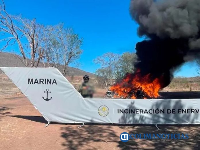 Incinera la Semar 700 kilos de metanfetaminas en Manzanillo