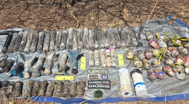 Explosivos en Michoacán decomiso