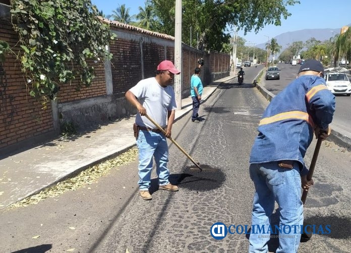 Tey con bacheo en Avenida Pablo Silva