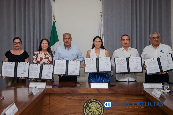 Gobernadora de Colima celebra renovación de convenio entre Isenco, Ucol y UPN (3)