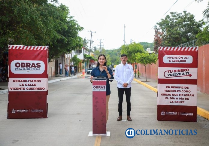 Más Obras para el Bienestar en Manzanillo Rosi Bayardo inaugura la calle Vicente Guerrero (3)