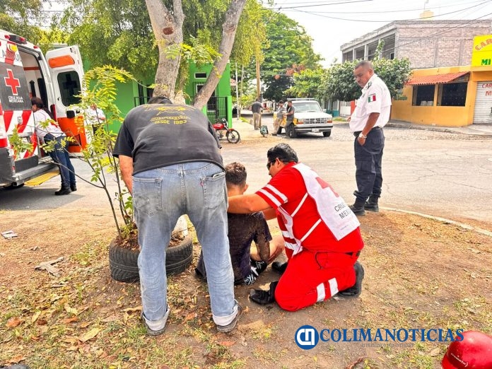 Motociclista menor de edad resulta herido