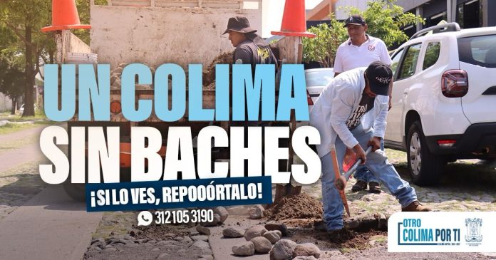 Campaña de bacheo y embellecimiento de las áreas verdes Colima (2)